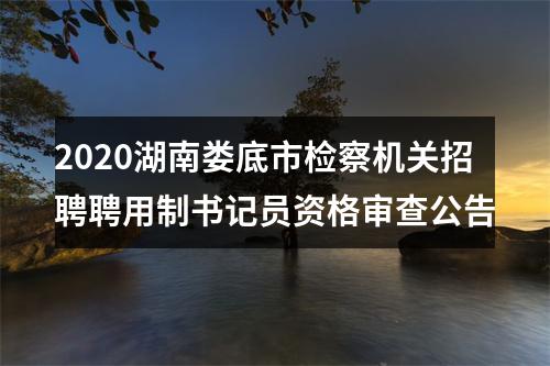 2020湖南娄底市检察机关招聘聘用制书记员资格审查公告 图片